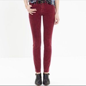 Madewell High Rise 10'' Skinny Corduroys